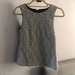 Banana Republic tank with Leather piping detail